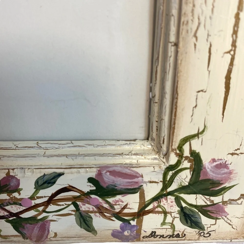 Wood Frame Mother's Day  5x7 Shabby Chic Handpainted Wood- We Love Mommy